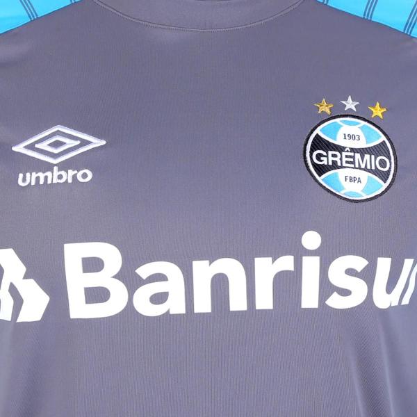 Imagem de Camisa de Goleiro Grêmio 21/22 s/n Torcedor Umbro Masculina - Grafite+Azul