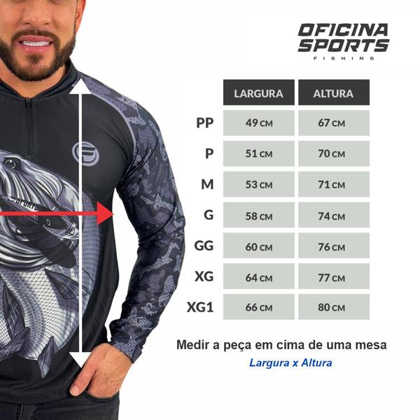 Imagem de Camisa de Pesca Camiseta Masculina Com Proteção Uv Peixe Dourado Blusa Para Pescaria