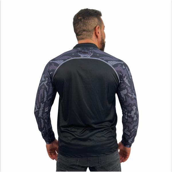 Imagem de Camisa de Pesca Camiseta Masculina Com Proteção Uv Peixe Dourado Blusa Para Pescaria