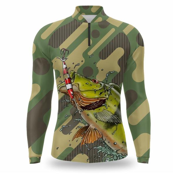 Imagem de Camisa De Pesca com proteção UV Camiseta de pescaria manga longa secagem rápida