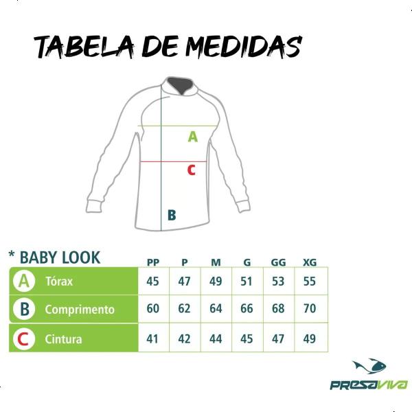 Imagem de Camisa de Pesca Feminina Proteção UV Baby PV11 Presa Viva - P