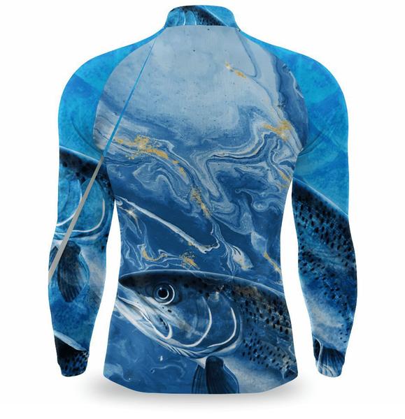 Imagem de Camisa de pesca masculina com proteção UV camiseta para pesca manga longa