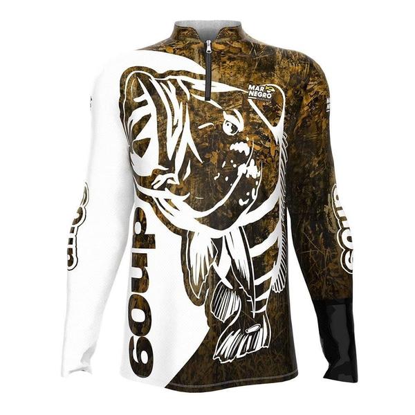 Camisa de Pesca Proteção Solar UV 60 UP 2020 - Mar Negro G1 Imagem de Camisa de Pesca Proteção Solar UV 60 UP 2020 - Mar Negro G1