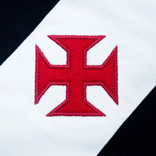 Imagem de Camisa De Time Retrômania Vasco 1988 Home Preto Branco e Vermelho - Masculino