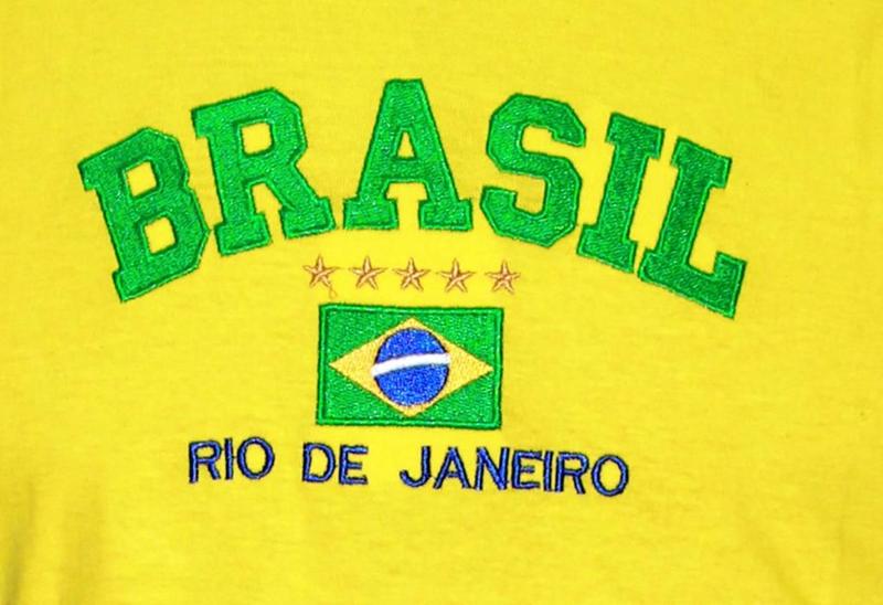 Imagem de Camisa do Brasil Bordada Adulto Unissex