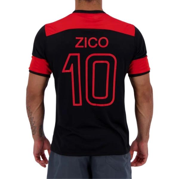 Imagem de Camisa do Flamengo Masculino Adulto Braziline Nova Zico Retrô Preto