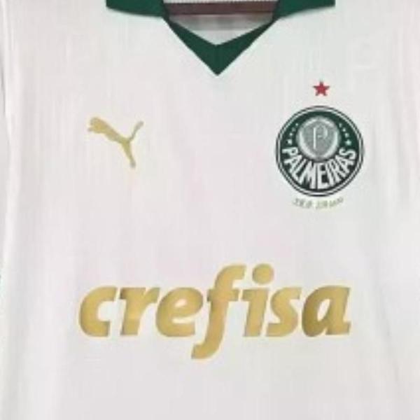 Imagem de Camisa do Palmeiras Manga Comprida  24 /25  Masculina Torcedor Branco