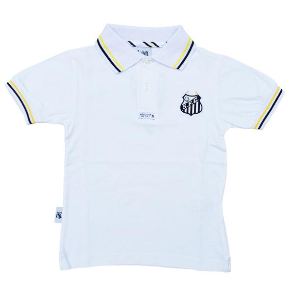 Imagem de Camisa do Santos Infantil Oficial Polo Escudo Bordado