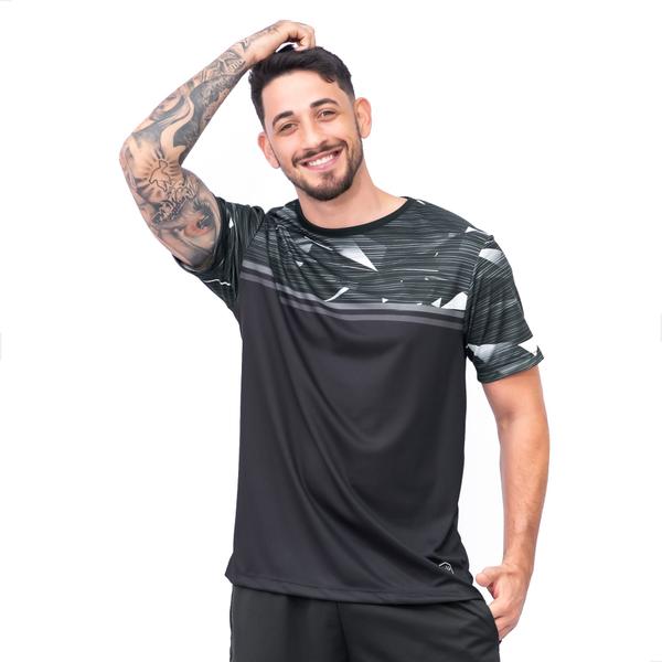 Imagem de Camisa Dry Fit Academia Treino Masculina Com Proteção Uv B63