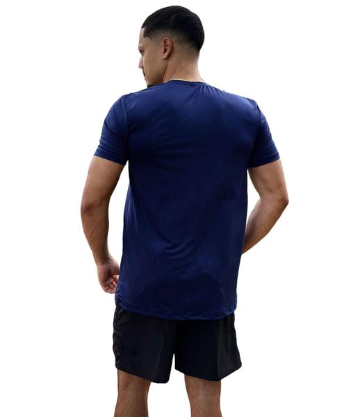 Imagem de Camisa Dry Fit Masculina Azul Marinho Para Academia Corrida Atletismo Ciclismo Futebol