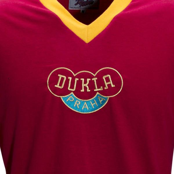 Imagem de Camisa Dukla Praga 1960s Liga Retrô  Vermelha e Amarela G