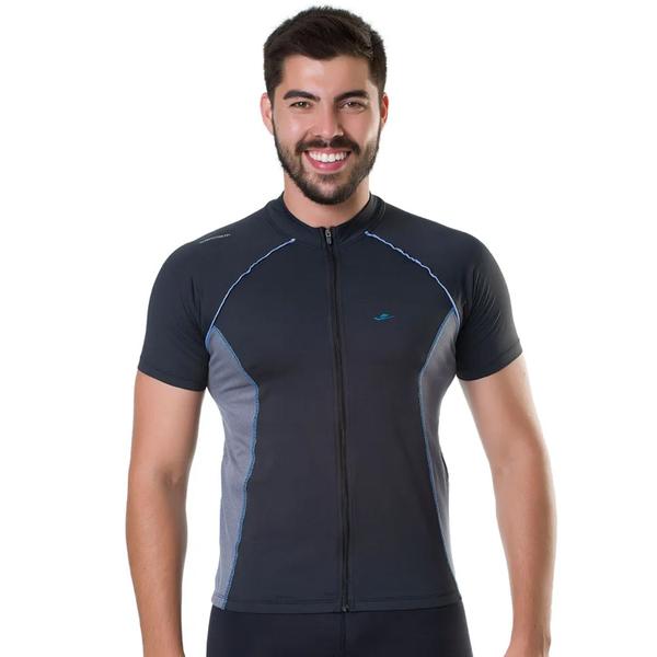 Imagem de Camisa Elite Ciclismo UV 50 Bike Utah Masculino - Preto e Cinza