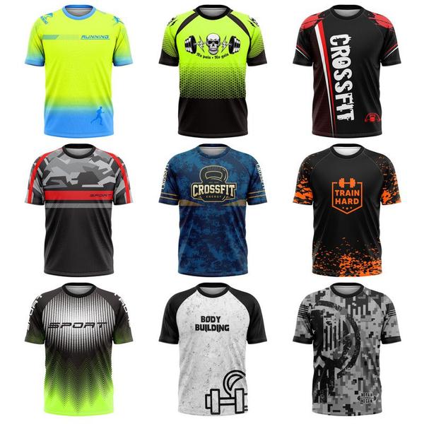 Imagem de Camisa Esportiva Masculina Treino Academia Tecido Premium