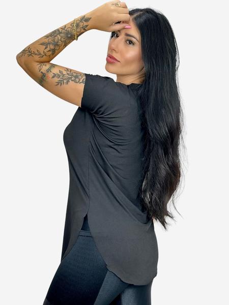 Imagem de camisa feminina blusa tapa bumbum academia