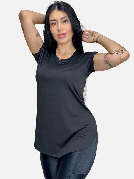 Imagem de camisa feminina blusa tapa bumbum academia