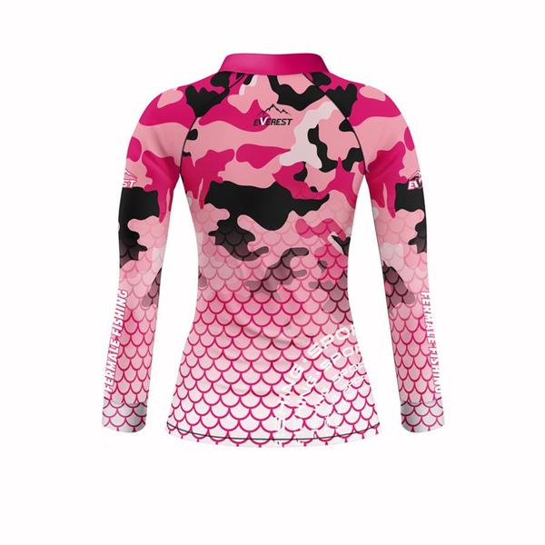 Imagem de Camisa Feminina Pesca C/ Proteção Uv50 Rosa Pescaria