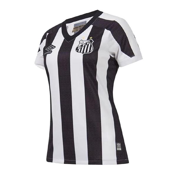 Imagem de Camisa Feminina Santos Listrada 2022 Uniforme 2 Umbro