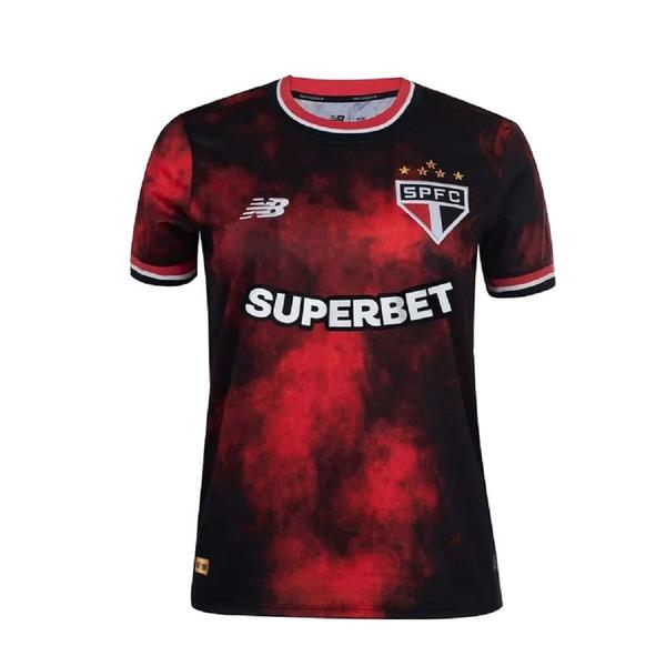 Imagem de Camisa Feminina São Paulo 2024 Uniforme 3 Comemorativa NB