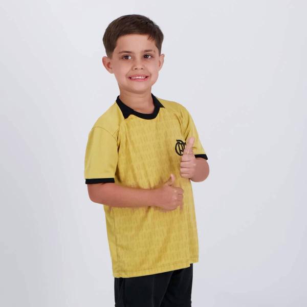 Imagem de Camisa Flamengo Gerson 8 Chalkboard Infantil Dourada