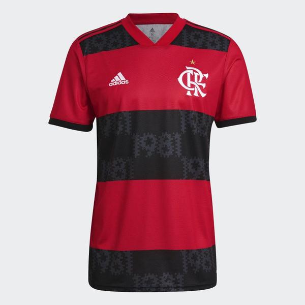 Imagem de Camisa flamengo i adidas 21/22 vermelha/preta