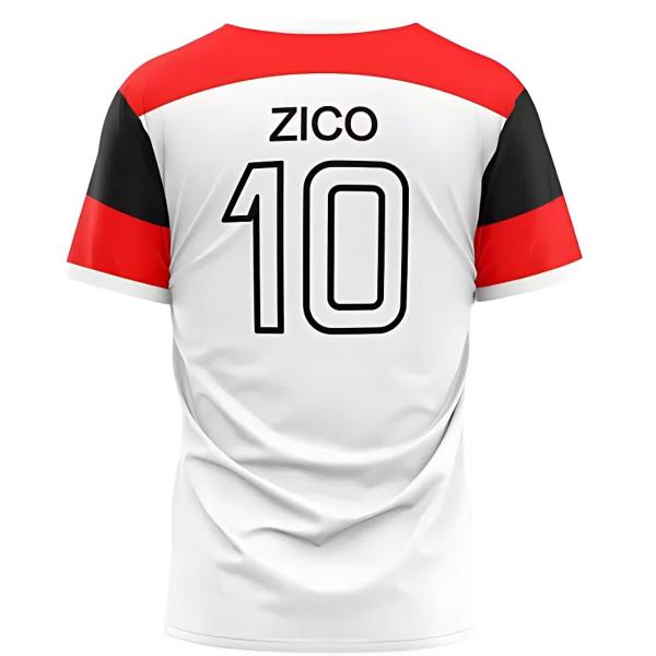 Imagem de Camisa Flamengo Masculina Zico 81 Branca Oficial Licenciada