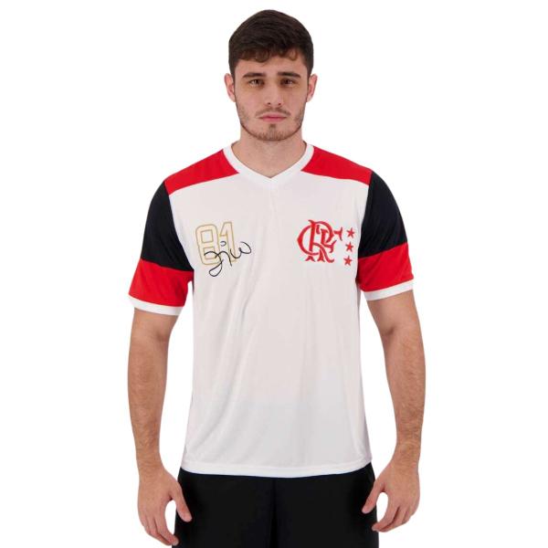 Imagem de Camisa Flamengo Masculina Zico 81 Branca Oficial Licenciada