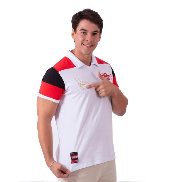 Imagem de Camisa Flamengo Retro Junior 92 Polo Oficial Escudo Bordado Braziline