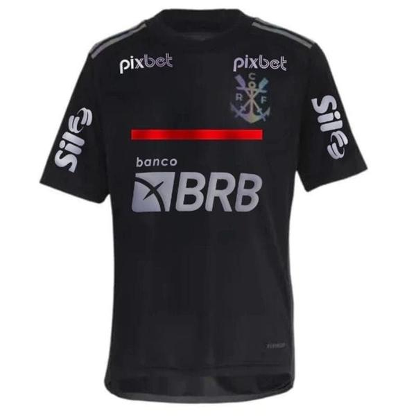 Imagem de Camisa Flamengo Third III 23/24 com Patrocínios -Torcedor Masculina Preto Furta-cor Silkado