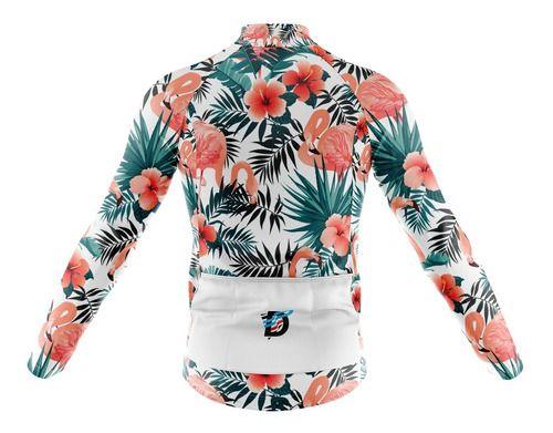 Imagem de Camisa Flamingo Floral Manga Longa Full Ziper Mtb