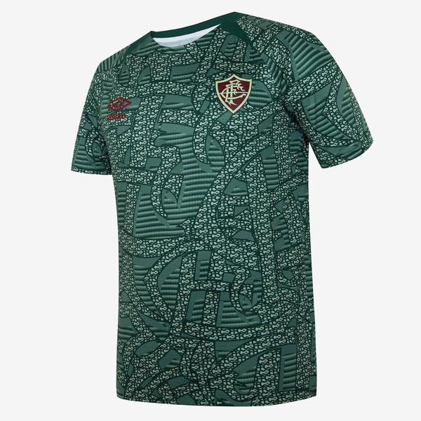 Camisa Fluminense 24/25 s/n Aquecimento Umbro Masculina Imagem de Camisa Fluminense 24/25 s/n Aquecimento Umbro Masculina