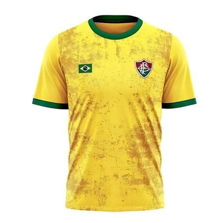 Camisa Fluminense Brasil Kokama Infantil Amarela - Braziline Imagem de Camisa Fluminense Brasil Kokama Infantil Amarela