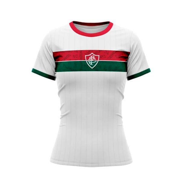 Imagem de Camisa Fluminense Stencil Feminina Branco Original Braziline