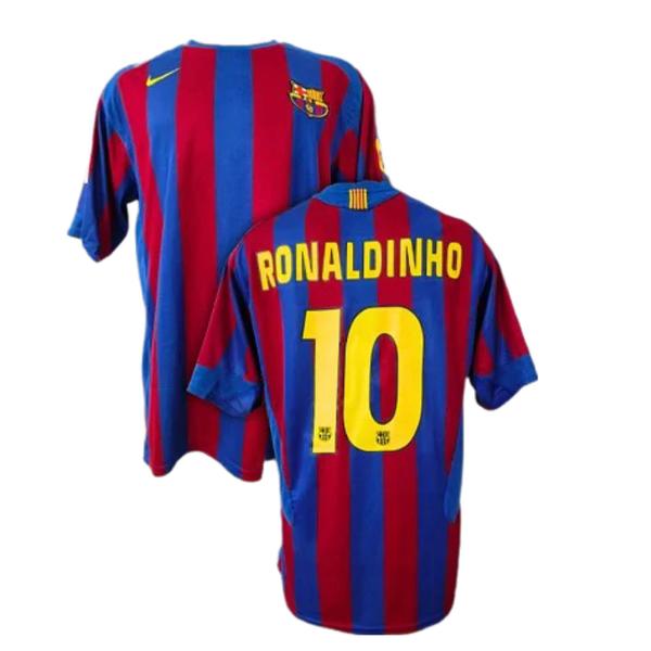 Imagem de Camisa Futebol Retrô Barcelona Ronaldinho Gaúcho Manga Curta