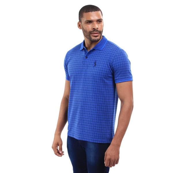 Camisa Gola Polo Xadrez Masculina Manga Curta Algodão - John Pull Imagem de Camisa Gola Polo Xadrez Masculina Manga Curta Algodão