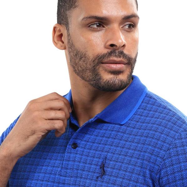 Camisa Gola Polo Xadrez Masculina Manga Curta Algodão - John Pull Imagem de Camisa Gola Polo Xadrez Masculina Manga Curta Algodão