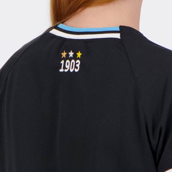 Imagem de Camisa Grêmio Baby Look Feminina Preta