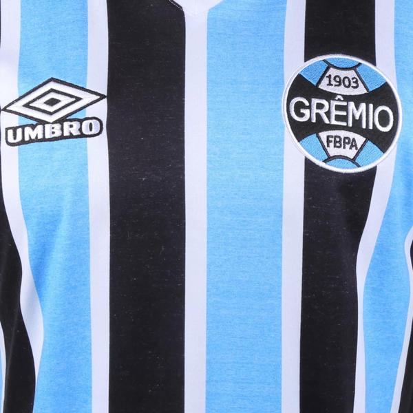 Imagem de Camisa Grêmio I 1981 Edição Especial Umbro Masculina - Azul+Preto