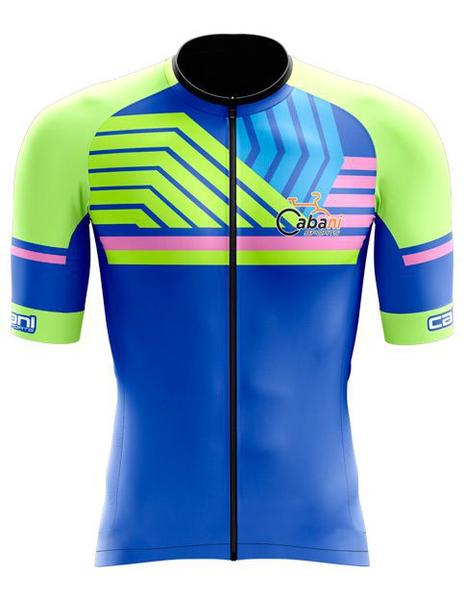 Camisa Holi Poliester Cabani Estampada Azul Manga Curta Masculina - cabani sports Imagem de Camisa Holi Poliester Cabani Estampada Azul Manga Curta Masculina
