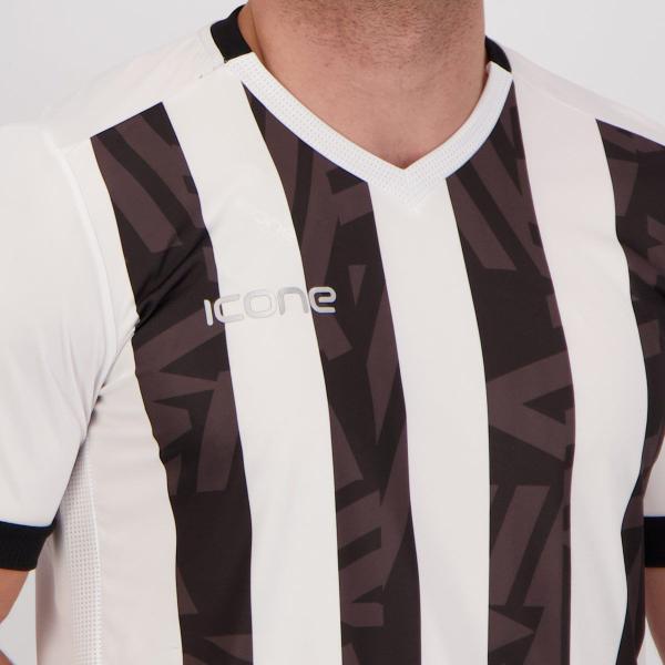 Imagem de Camisa Ícone Sports Stripe Branca e Preta