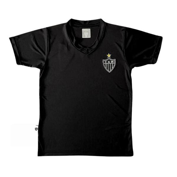 Imagem de Camisa Infantil Atlético MG Preta Gola V Oficial