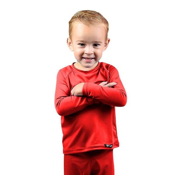 Camisa Infantil Criança Manga Longa Segunda Pele Termica Vermelho - ADStore Imagem de Camisa Infantil Criança Manga Longa Segunda Pele Termica Vermelho