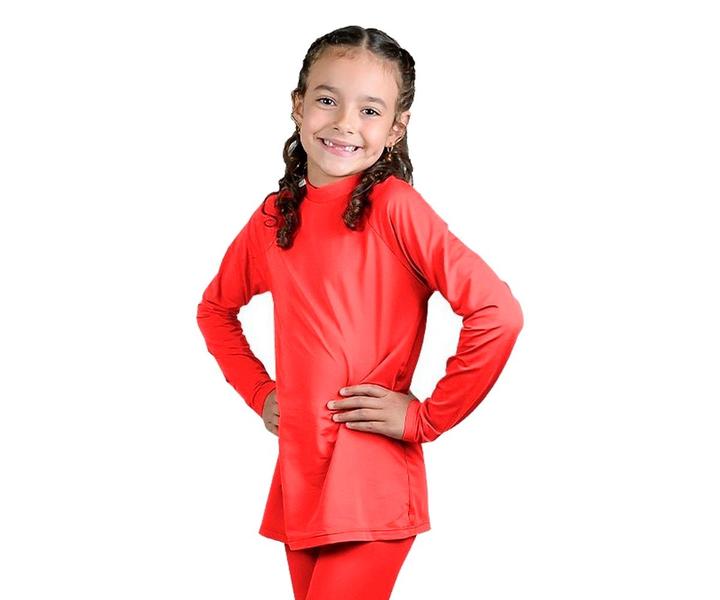 Camisa Infantil Criança Manga Longa Segunda Pele Termica Vermelho - ADStore Imagem de Camisa Infantil Criança Manga Longa Segunda Pele Termica Vermelho