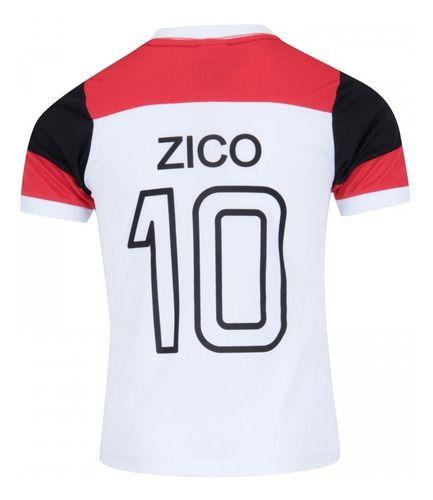 Imagem de Camisa Infantil Do Flamengo Oficial Retro Zico Mundial/81 Nf - Branco - 12