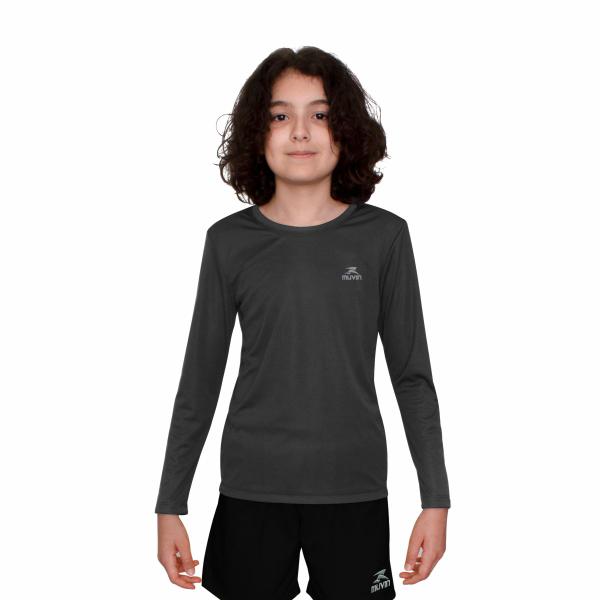 Imagem de Camisa Infantil Dry Basic Muvin - Proteção Solar FPS UV50 - Corrida, Caminhada e Academia