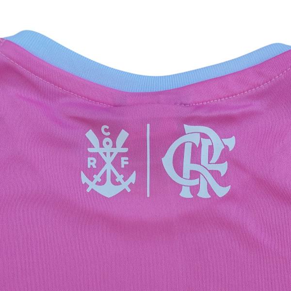 Imagem de Camisa Infantil Flamengo Menina Rosa Afeto Oficial Braziline