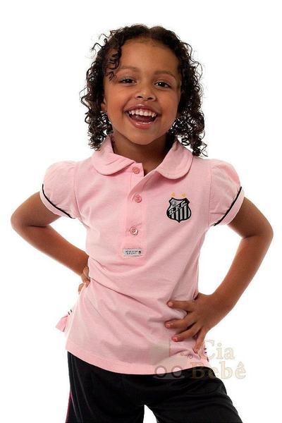 Imagem de Camisa Infantil Santos Rosa Gola Oficial