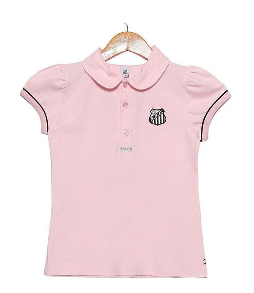 Camisa Infantil Santos Rosa Gola Oficial - Revedor Imagem de Camisa Infantil Santos Rosa Gola Oficial