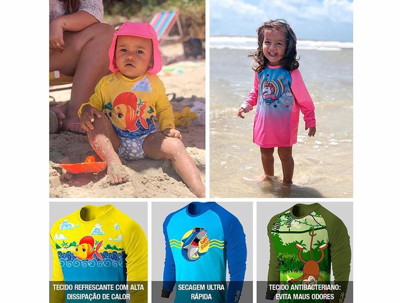 Imagem de Camisa Infantil Uv Com Proteção Solar Authentic Prolife Speed Race 8 Anos