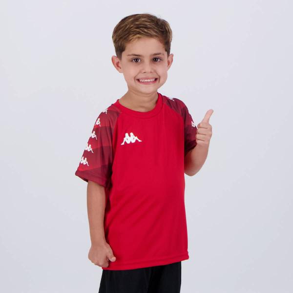 Imagem de Camisa Kappa Raglany Juvenil Vermelha