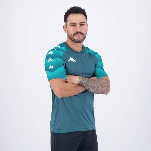 Imagem de Camisa Kappa Raglany Verde Escuro